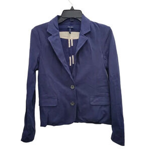 Splendid Women's Navy Preppy Academia Modal Blend Soft Knit Blazer USA Made Sz M